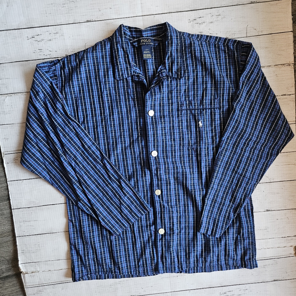Polo Ralph Lauren Blue Pajama Shirt Size Large